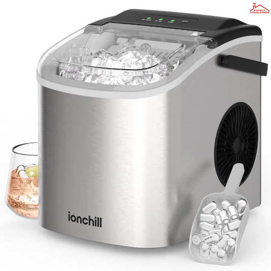 Ionchill Quick Cube Ice Machine Portable Countertop Bullet 9 Cubes In 6 Minutes